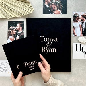 Libro de oficiante de boda personalizado con votos / Libro de ceremonia A4 para oficiante y lecturas / Carpeta de celebrante personalizada / Folleto de boda
