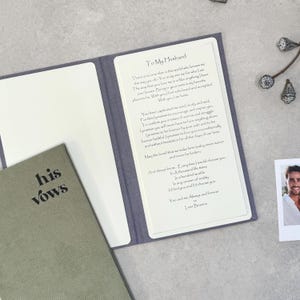 Hochzeitszeremonie Vow Bücher 2er Set | Seine & Ihre Gelübde mit Gelübdekarten | Set von Gelübdebüchern | Hochzeitsgelübde Büchlein Ich habe die Ehegelübde gedruckt