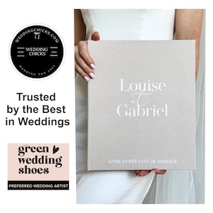 Personalisierte Hochzeit Officant Book - Ordner | Hardcover-Trauungsbuch - Zelebrant | Hochzeit-Lesungen-Buch | Handgefertigt in Europa