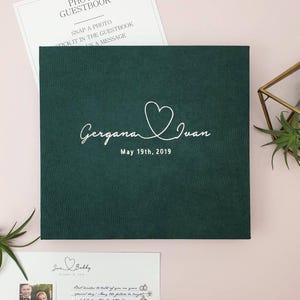 Wedding Guest Book, Instax Photo Album | Sign in Book for all Instant Film Sizes Mini Wide Square | Personalized Photo Booth Book