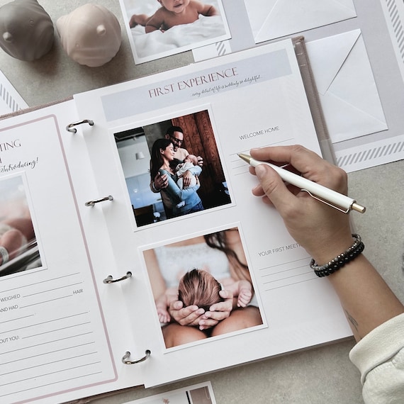 Personalized Baby Memory Book | Baby Milestone Journal | Baby's First 5 Years Binder