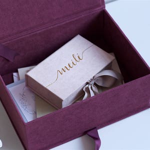 Personalized Keepsake Clamshell Box, Presentation gift box, Wedding, Birthday Congratulations Money Cash Gift Box