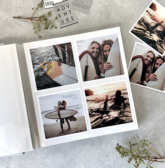 Suede Self-adhesive Wedding Album With Black or White Pages, Large Scrapbook  Album, Family Travel Photo Album 