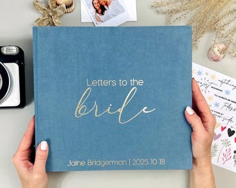 Album de lettres personnalisées à la mariée, livre d'or pour shower de bébé, souvenir de mariage