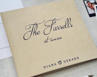 Libro de firmas de boda personalizado para Instax Mini, ancho, cuadrado, libro de firmas para fotomatón