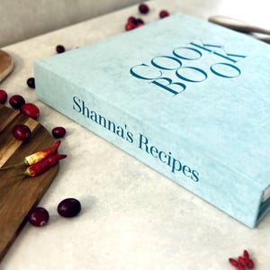 Personalized Recipe Book Binder: Custom Cookbook Organizer with Sleeves, Kitchen Gift For Christmas