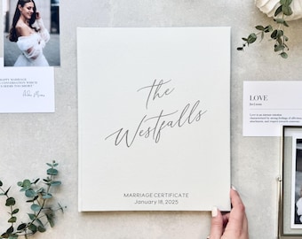 Custom Wedding Certificate Folder - Elegant Keepsake for Your Big Day, Marriage Certificate A4 Holder