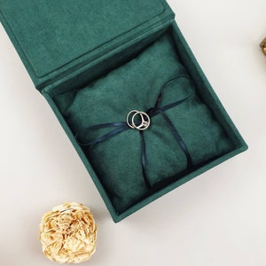 Personalized Wedding ring box | Wedding ring box with pillow | Ring bearer box | Custom ring box | Wedding ceremony ring box | Ring box