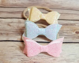 Vegan Leather Bow Headband
