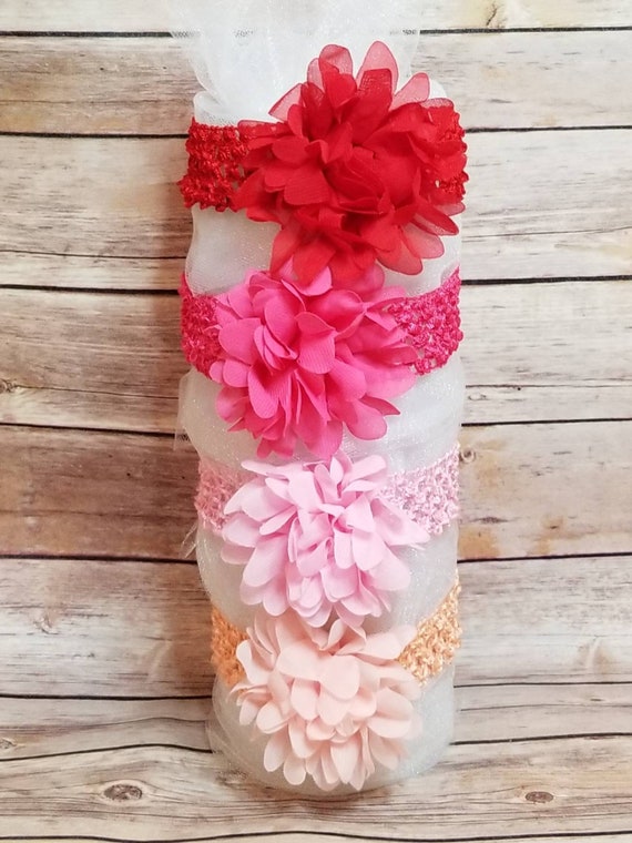 Crochet and Chiffon Headband - Etsy display picture 3