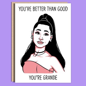 Ariana Grande Greeting Card by Nick Lacke / Music / Pop / Thank U Next / Friendship Card / Love Card / Art Print