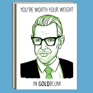 Jeff Goldblum Art Print Greeting Card: Jurassic Park Friendship Card