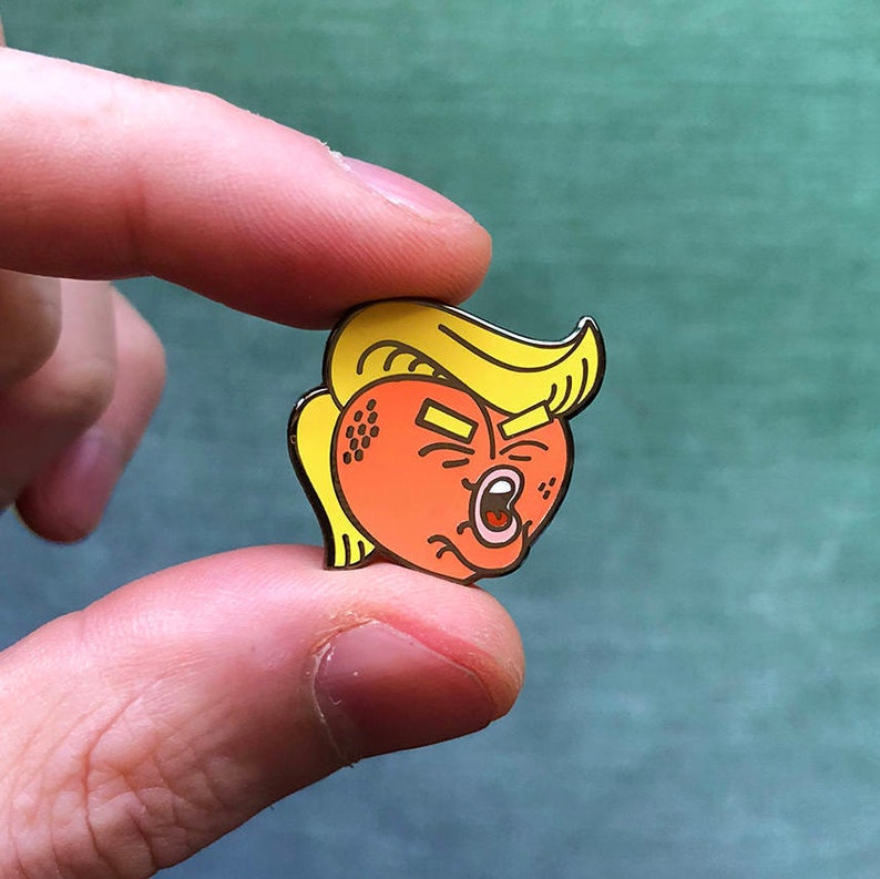 Impeach Trump Peach Emoji Enamel Pin / Peach Emoji Enamel Pin Etsy