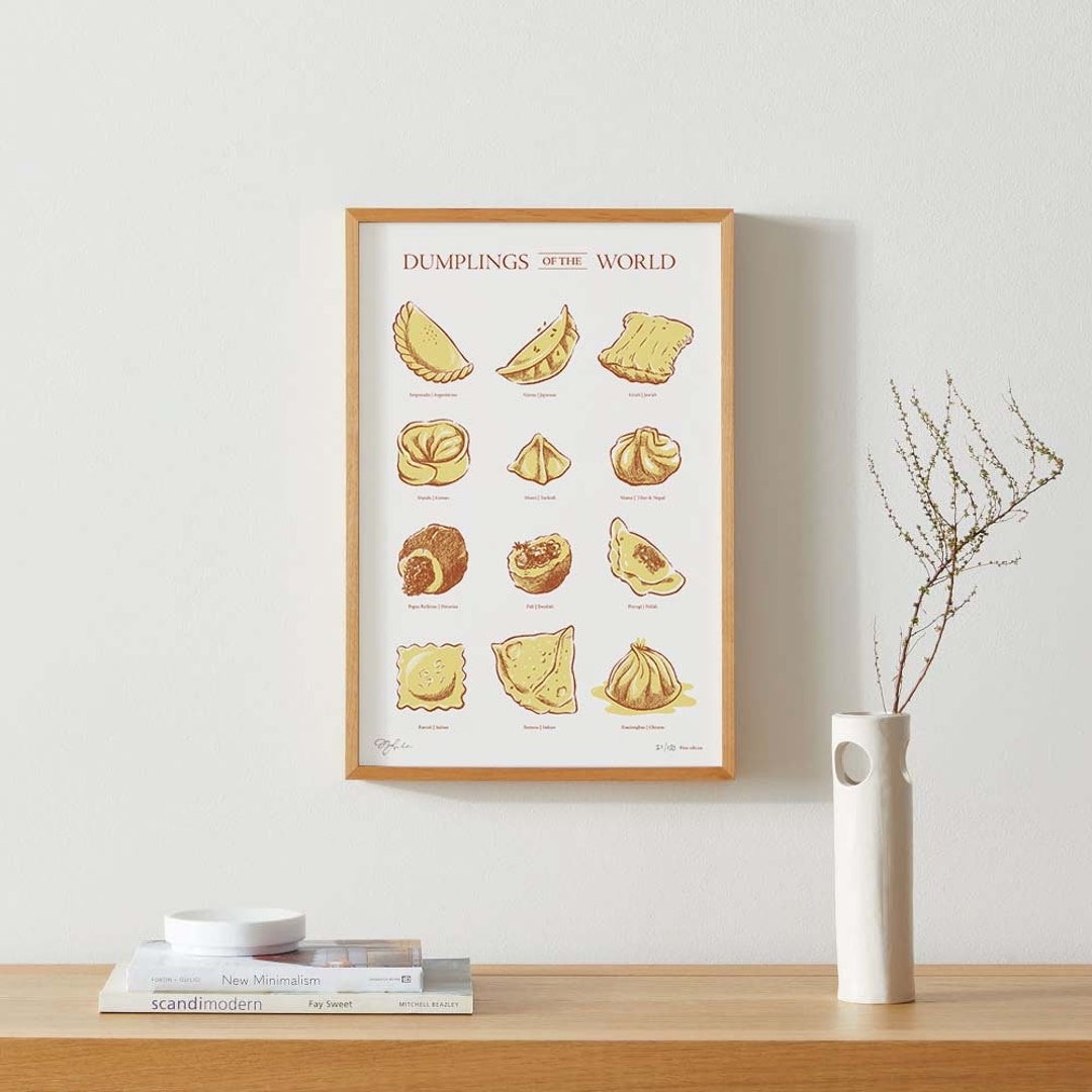Dumplings of the World Hand Printed 2-color Screen Print Poster ...