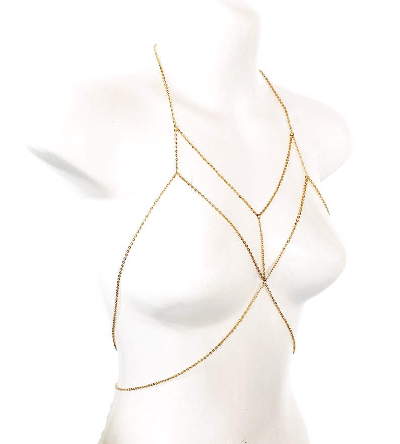 Chain Bra Festival Bra Chain 30007 Body Harness Layer Chain Bralette Body Chain Gold Or Silver Body Jewelry Layered Body Chain Belly Chains Jewelry Ugaurbanag Com