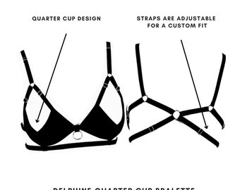 Quarter Cup Bralette with Strappy Back - Delphine #20301