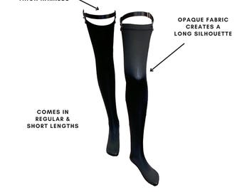 Opaque Thigh High Stockings with Detachable Thigh Garters - Chantal #20309