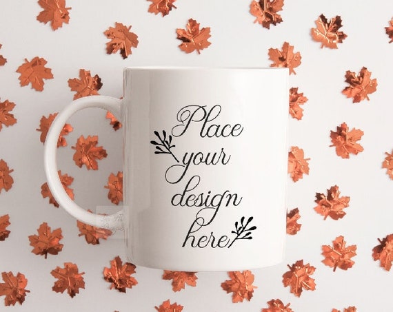 Fall Mug Mock Up Coffee Mug Mockup Autumn Coffee