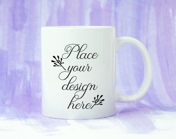 Coffee Mug Mockup Cup Template White Mug Mockup Purple