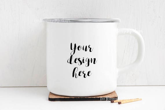 Metal Mug Mockup 2 Campfire Mock Up Camping Mug