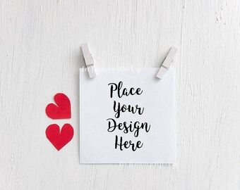 Download Free Note stock photo, Valentines mockup, Styled Mock ups, Romantic photo, Mock up Square, Top View Photo, Heart Stock Photo, flat lay image PSD Template