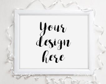 Download White Frame Mock Up Horizontal Template Picture Frame Mockup Photo Mock Up Romantic Blank Frame Wedding Frame Mockup Free Download Mockups Template Psd File 20 000 Psd File To Download PSD Mockup Templates