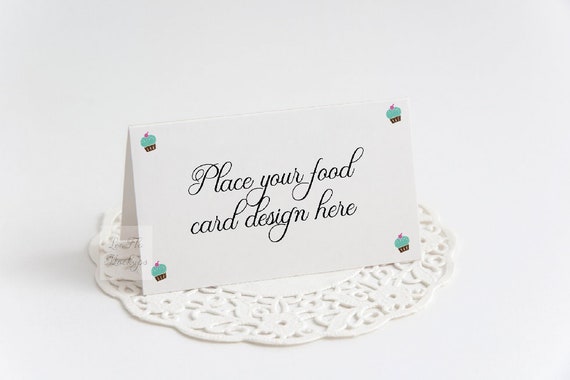 Food Card Mockup Buffet Card Mock Up Place Card Food Card Mockup Buffet Card Mock Up Place Card