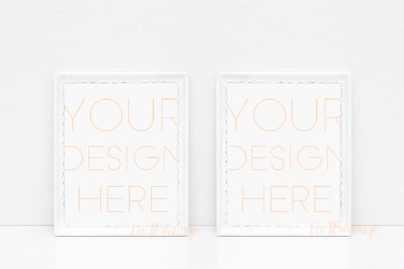 2 Frame Mockup Vertical White Two Mock Ups Picture