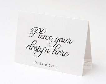 A2 Greeting Card Mockup 5 5 X 4 25 Invitation Mockups Etsy