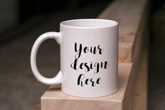 White Mug Mock Up White Coffee Mockup Rustic Cup