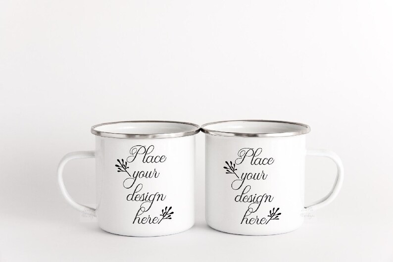 Download PSD Two Camp Mug Mockups Enamel Mock ups campfire cup mock ...