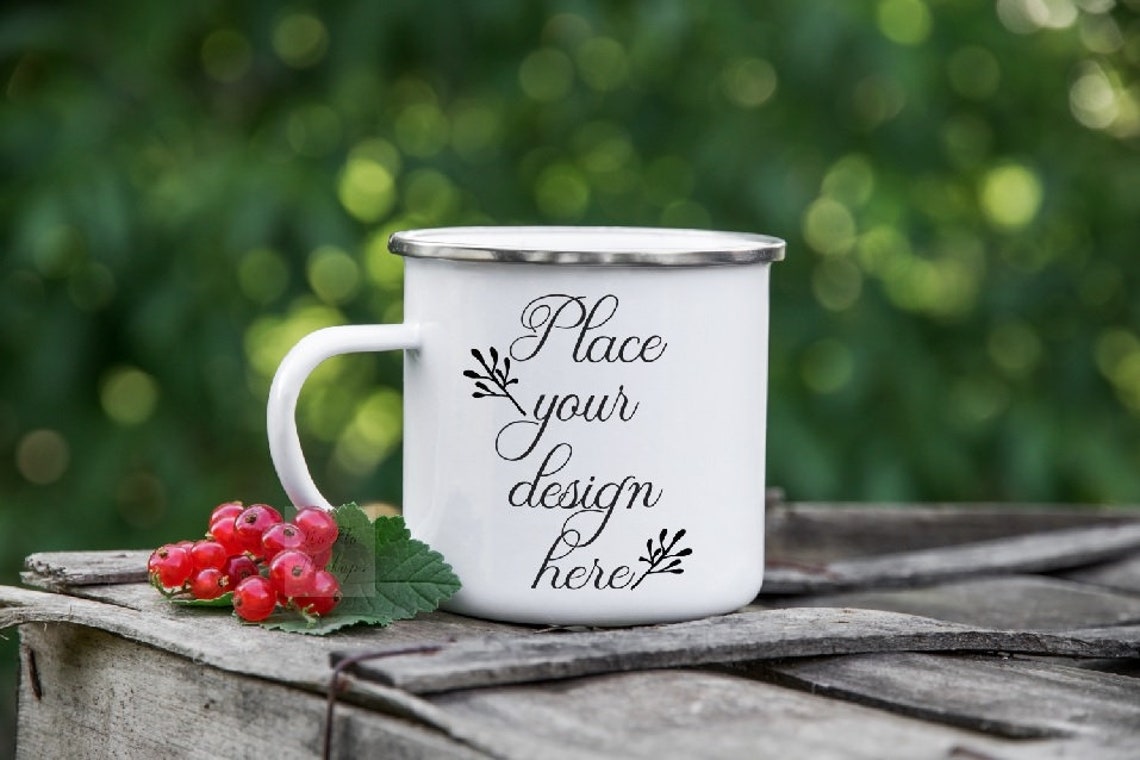 Download Metal Mug Mockup Campfire Mock up Camping mug mockup Enamel | Etsy
