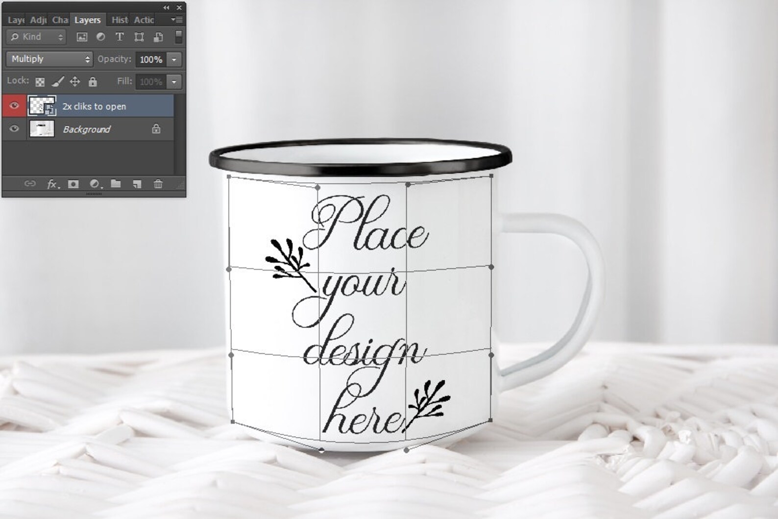 Download PSD Enamel Mug Mockup Black rim tin mock up Campfire Mock ...