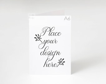 A6 Greeting card mockup , Invitation mockup, Birthday Card Mock ups, Standing Invitation mock up template, psd vertical mockups