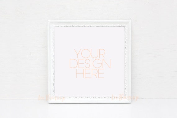 Mockup Square Frame White Frame Mock Up Antique Mockups Etsy