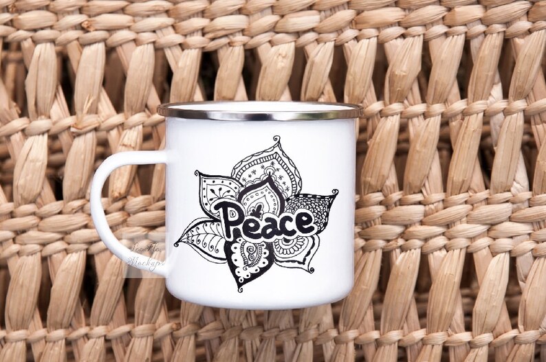Download PSD Enamel Mug Mockup Campfire Mock up Camping mug mockup | Etsy
