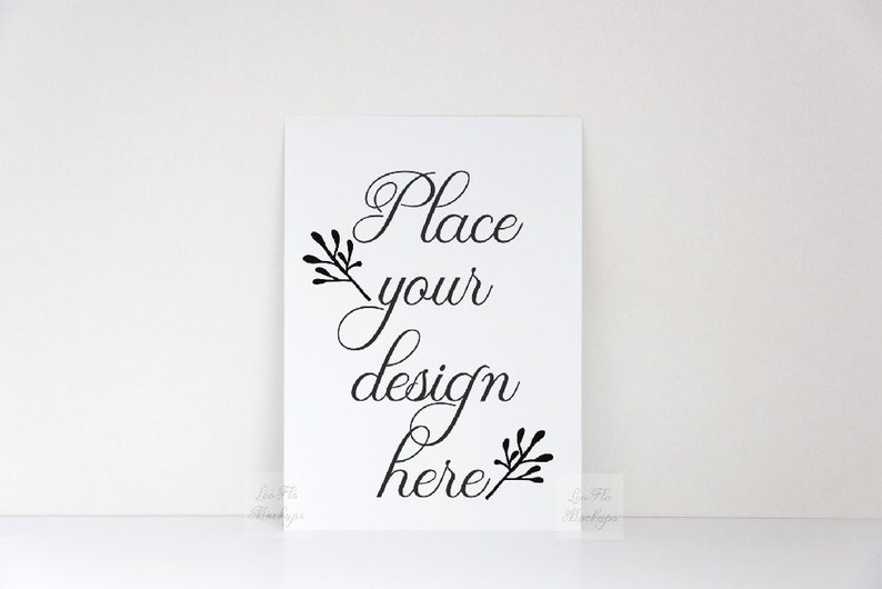 5x7 Print mockup card template game card mockup | Etsy