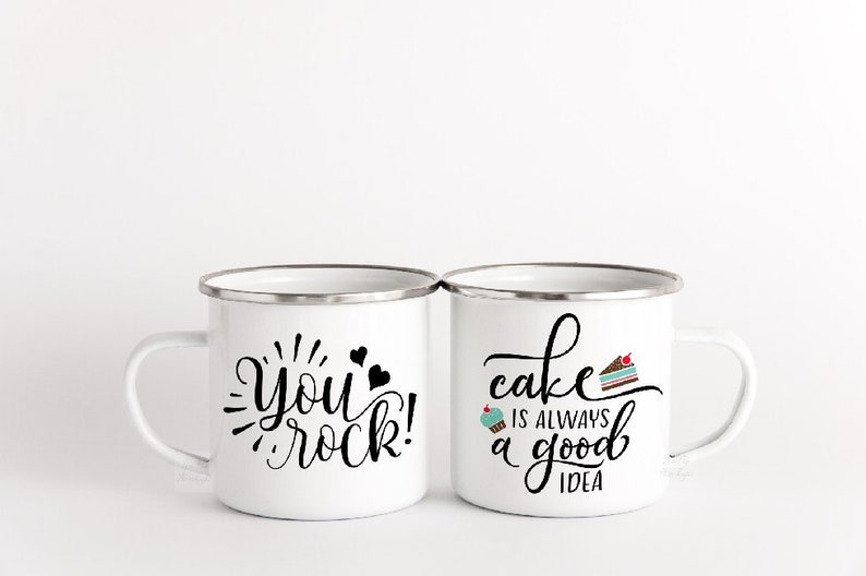 Download PSD Two Camp Mug Mockups Enamel Mock ups campfire cup mock | Etsy