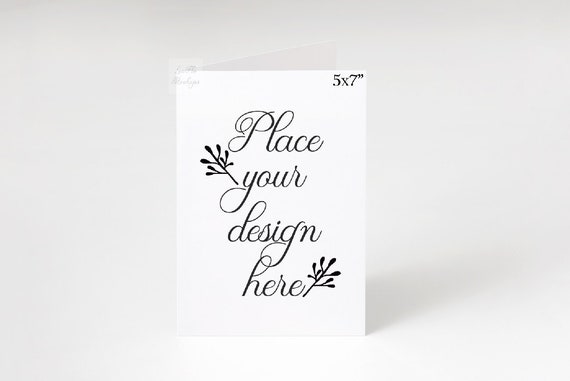 Download Greeting Card Mockup 5x7 Card Mockup 5x7 Standing Card Etsy