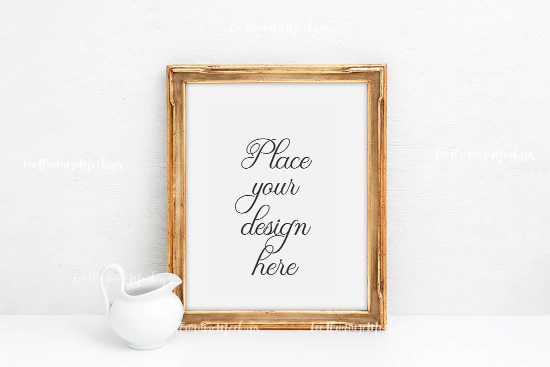 Download Rose Gold Frame Mock Up Gold PNG - Free PSD ...