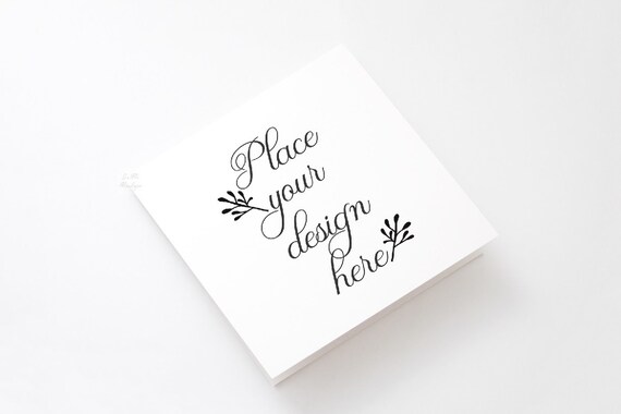 Square Greeting Card Mockup Vertical Invitation Card Mockups Etsy