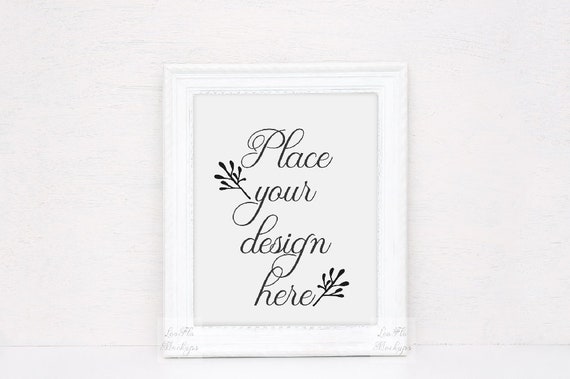 Download White Mockup Frame Blank Frame Template Mock Up Frames Etsy PSD Mockup Templates