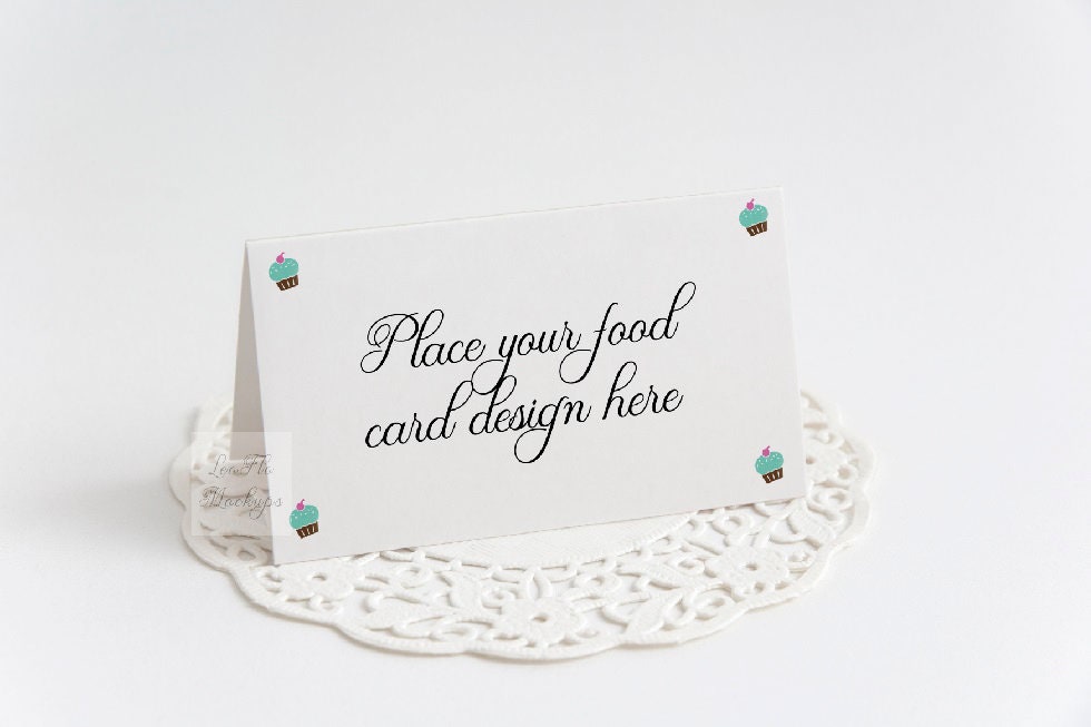 Download Food Card Mockup Buffet Card Mock Up Place Card Mockups Etsy