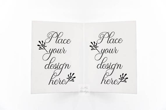 A2 Greeting Card Mockup Invitation 5 5x4 25 Mock Up Etsy