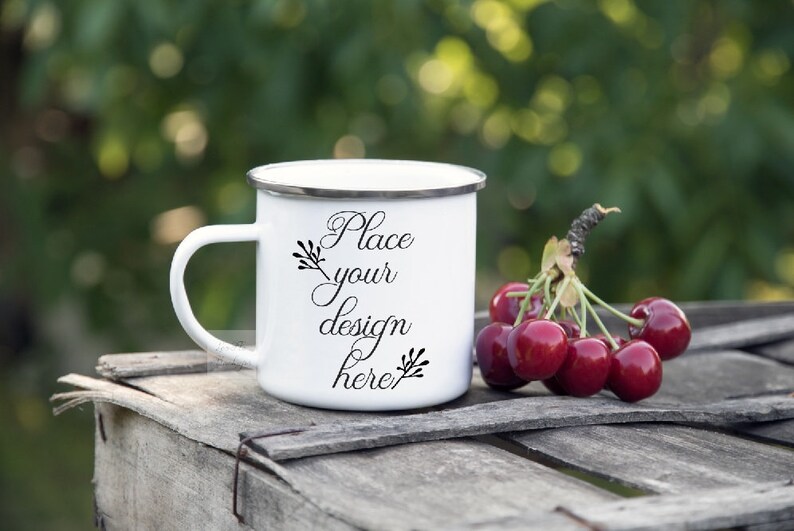 Download Tin Mug Mockups Enamel mug mock up Campfire 10oz cuos | Etsy