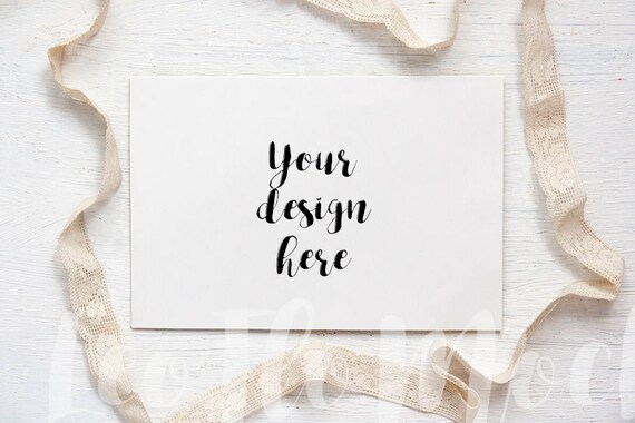Download A6 A7 Greeting Card Mockup Invitation Mock Up Birthday Cards Etsy