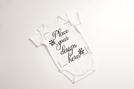 Babysuit Mockup One Piece Mockup Bodysuit Template Nursery Etsy