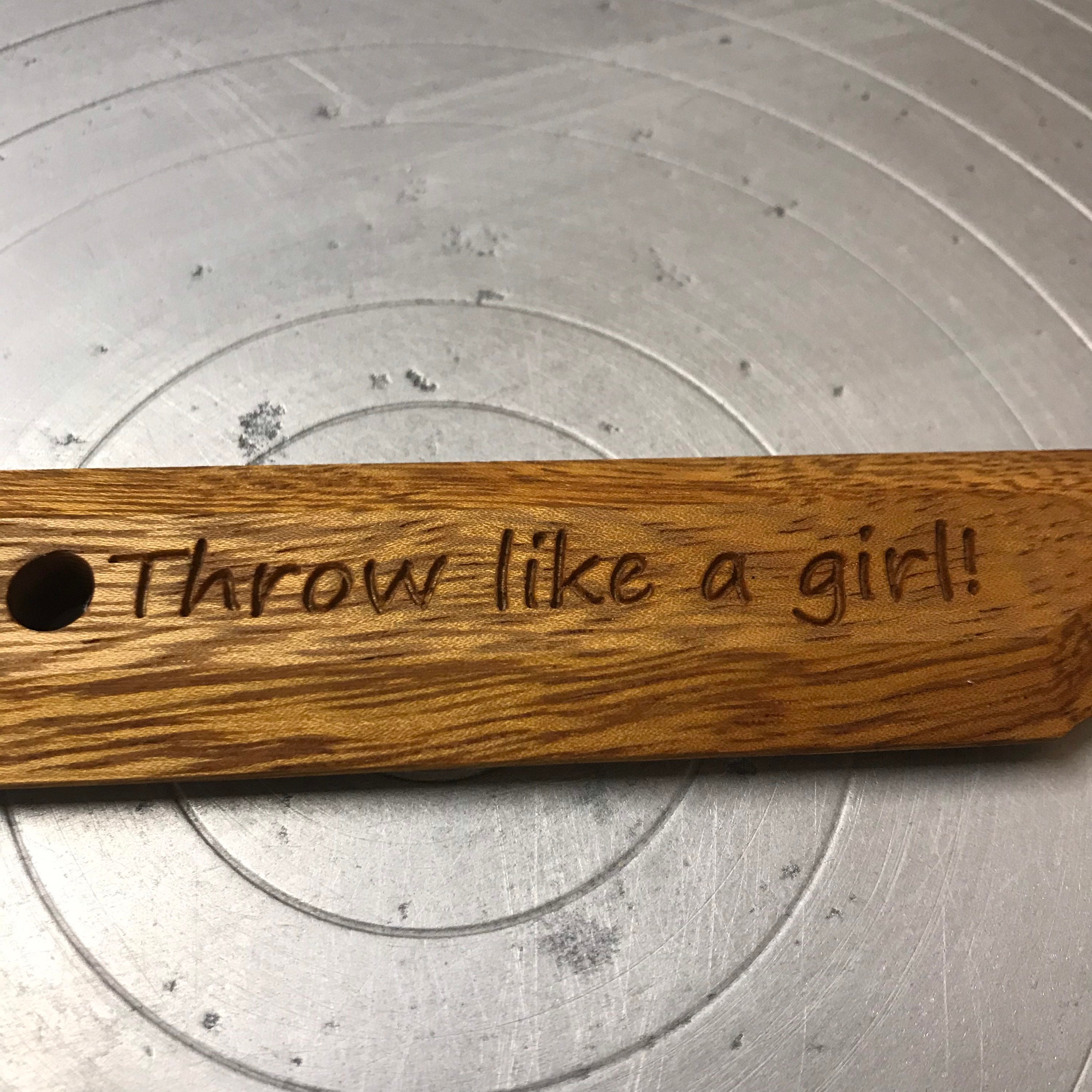 Throw Like a Girl Trimming Tool Wooden Throwing Rib for - Etsy UK