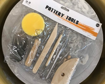 Pottery tool set wheel throwing