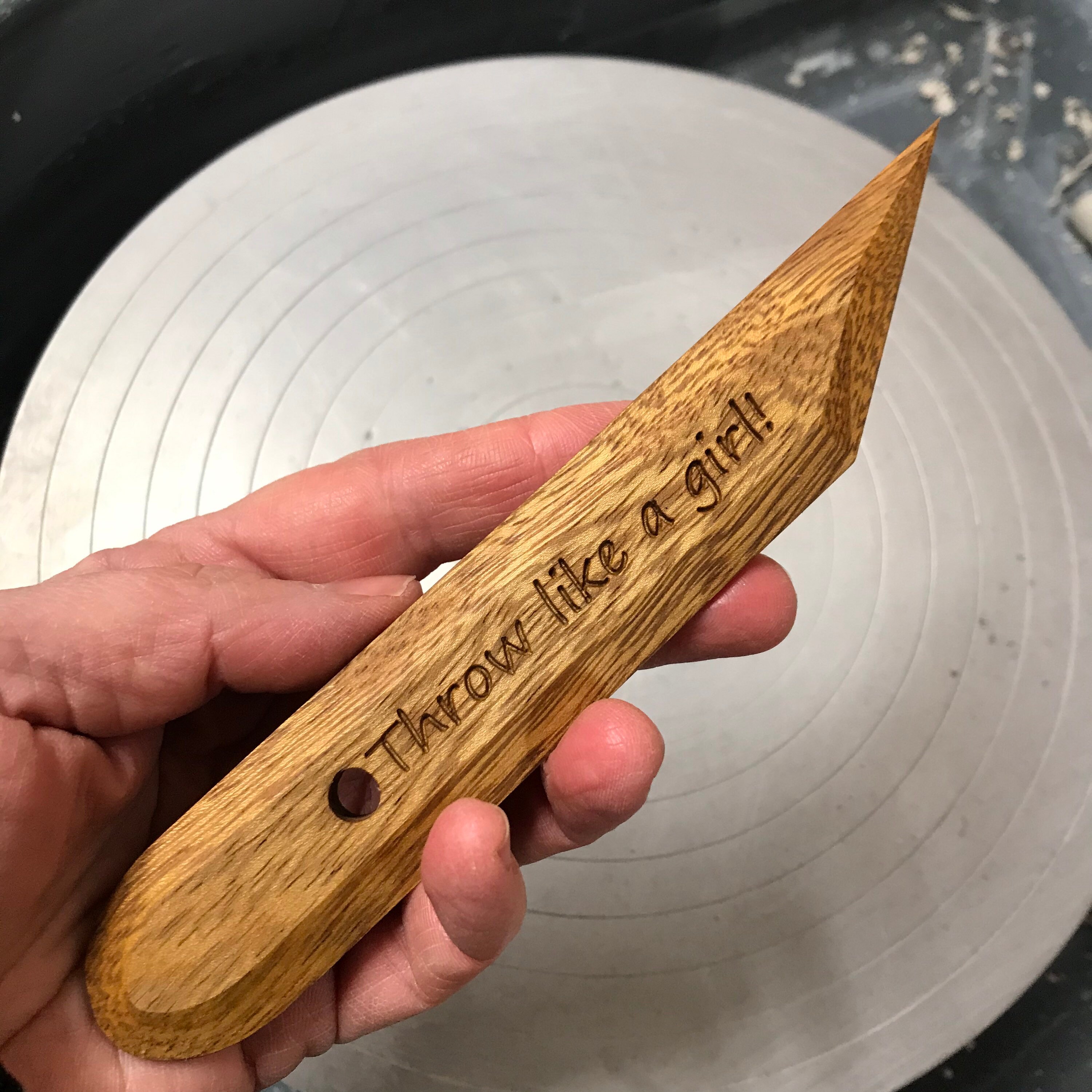 Throw Like a Girl Trimming Tool Wooden Throwing Rib for - Etsy UK